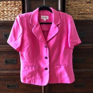 Vintage Studio 1 Pink short sleeve blazer in size 12